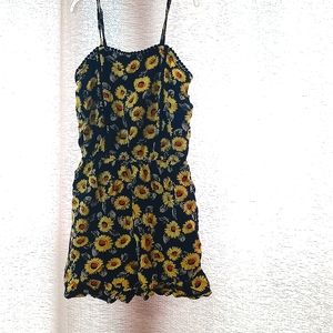 Girls size 10/12 sunflower romper